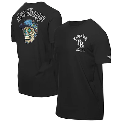 Men's New Era Black Tampa Bay Rays Sugar Skulls T-Shirt