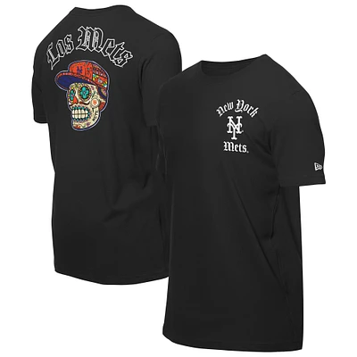 Men's New Era Black York Mets Sugar Skulls T-Shirt