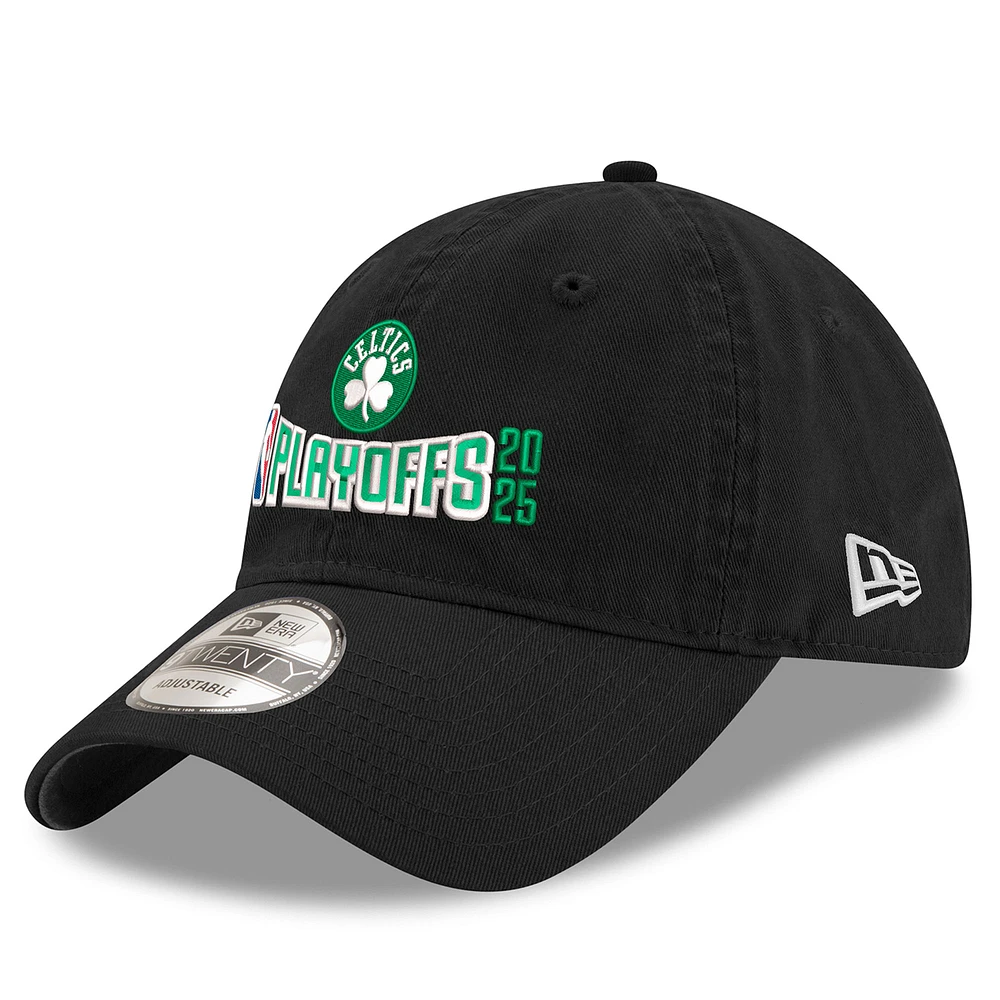 Men's New Era Black Boston Celtics 2025 NBA Playoffs 9TWENTY Adjustable Hat