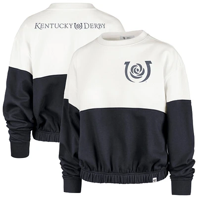 Women's '47 Cream Kentucky Derby Bonita Cropped Fleece Pullover Sweatshirt