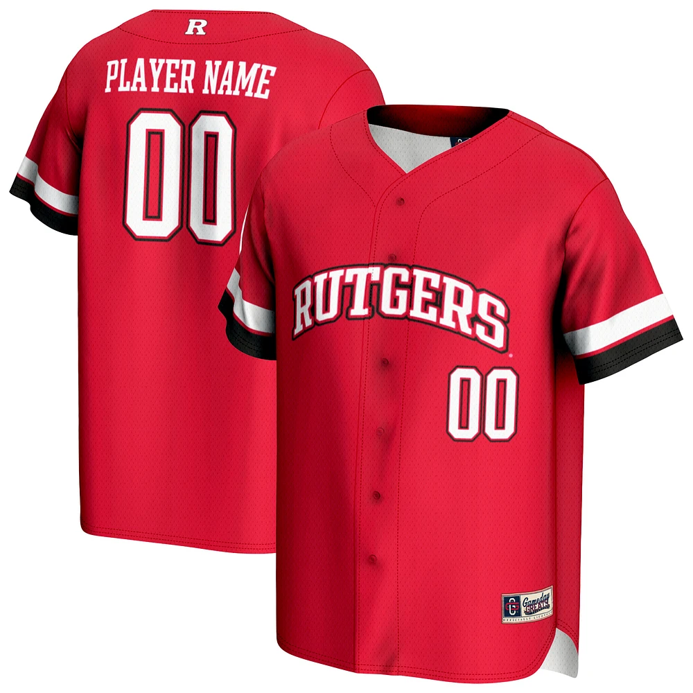 Youth GameDay Greats Scarlet Rutgers Knights NIL Pick-A-Player Lightweight Baseball Jersey