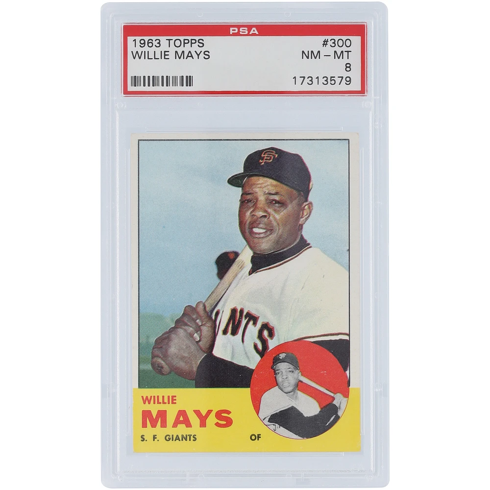 Willie Mays San Francisco Giants 1963 Topps #300 PSA Authenticated 8 Card