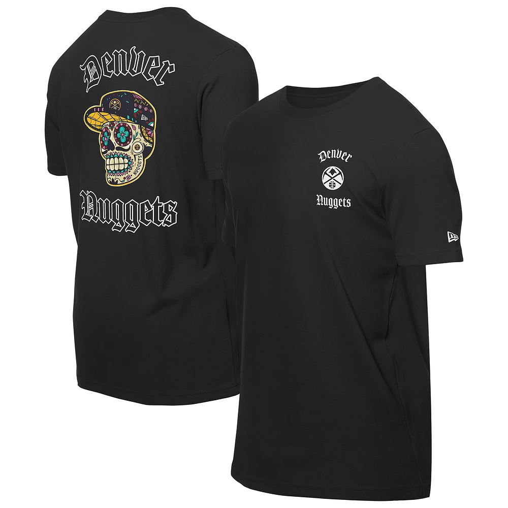Men's New Era Black Denver Nuggets Sugar Skulls T-Shirt