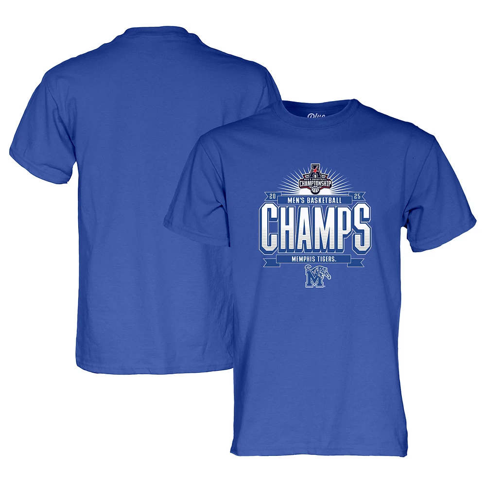 Unisex Blue 84 Royal Memphis Tigers 2025 AAC Men's Basketball Conference Tournament Champions T-Shirt