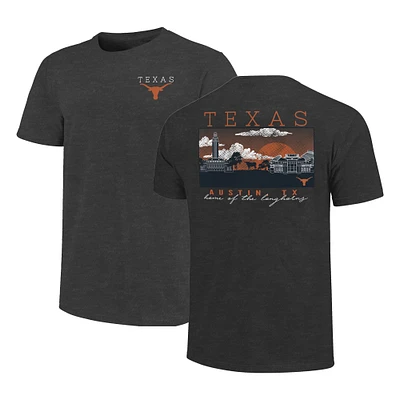 Men's Heather Charcoal Texas Longhorns Big & Tall Campus Scene Core T-Shirt