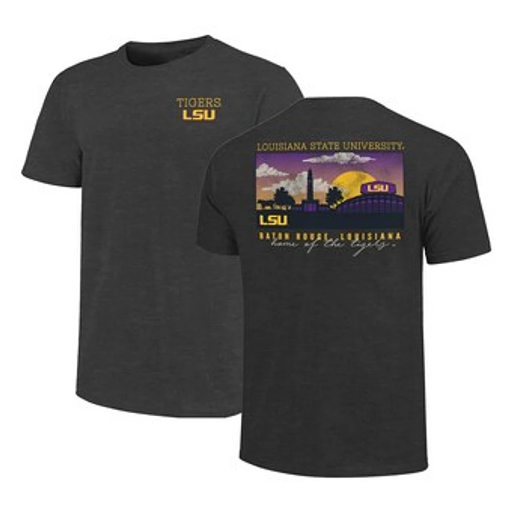 Men's Heather Charcoal LSU Tigers Big & Tall Campus Scene Core T-Shirt
