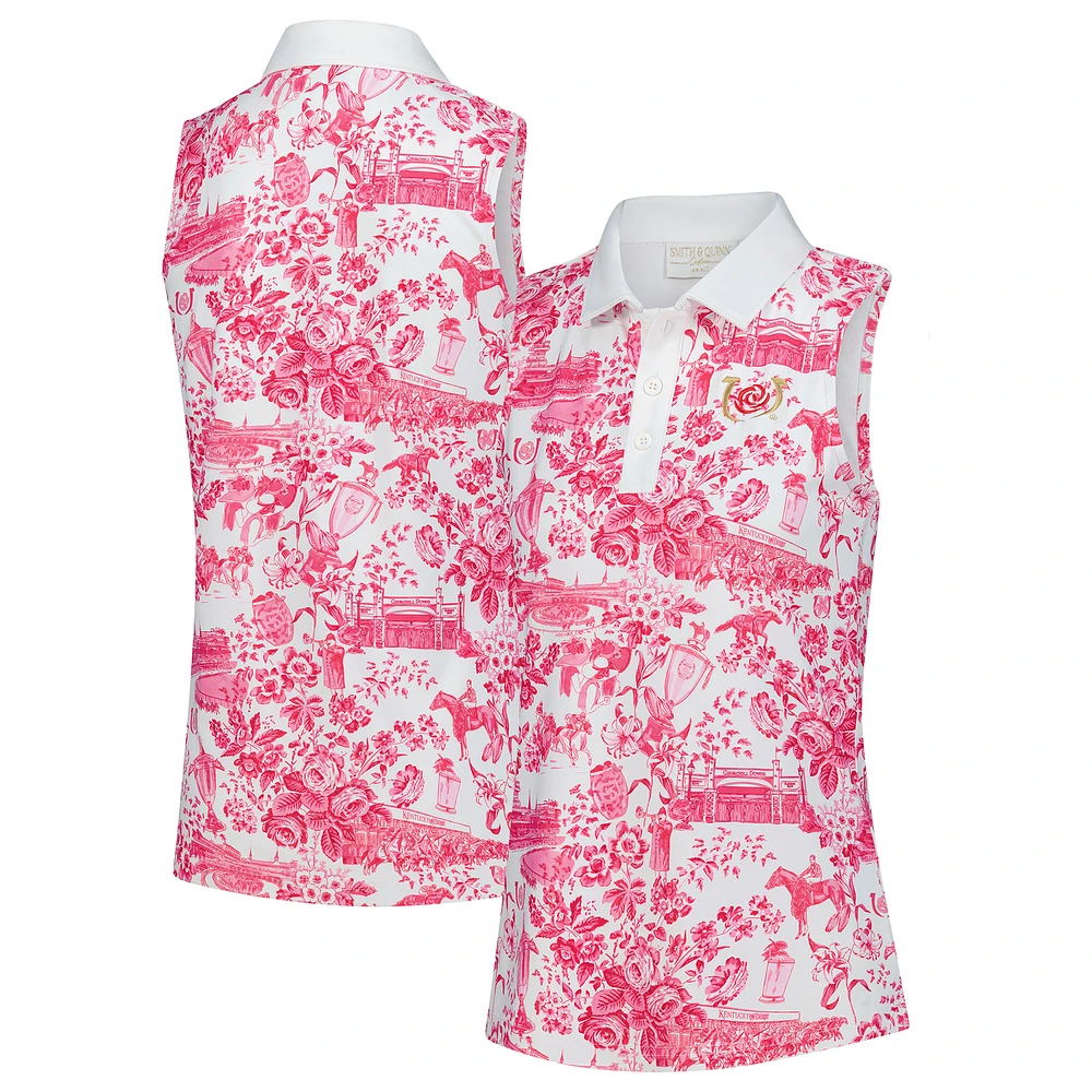 Women's Smith & Quinn White Kentucky Derby Alice Sleeveless Polo