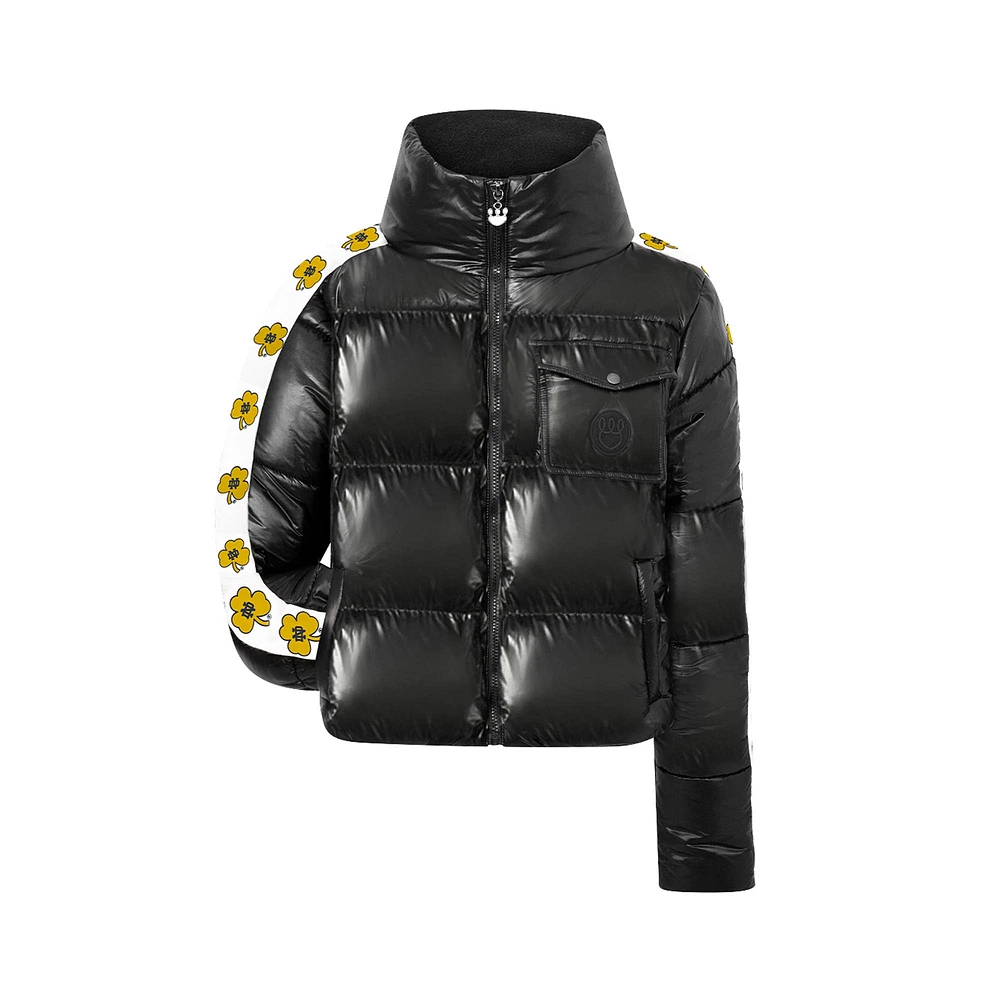 Women's KadyLuxe Black Notre Dame Fighting Irish Cargo Full-Zip Puffer Jacket