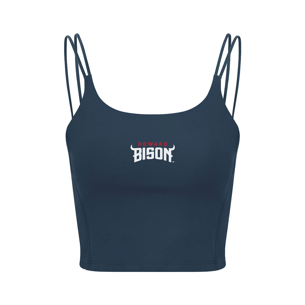 Women's KadyLuxe Navy Howard Bison Mixed Media Countess Cami Sports Bra