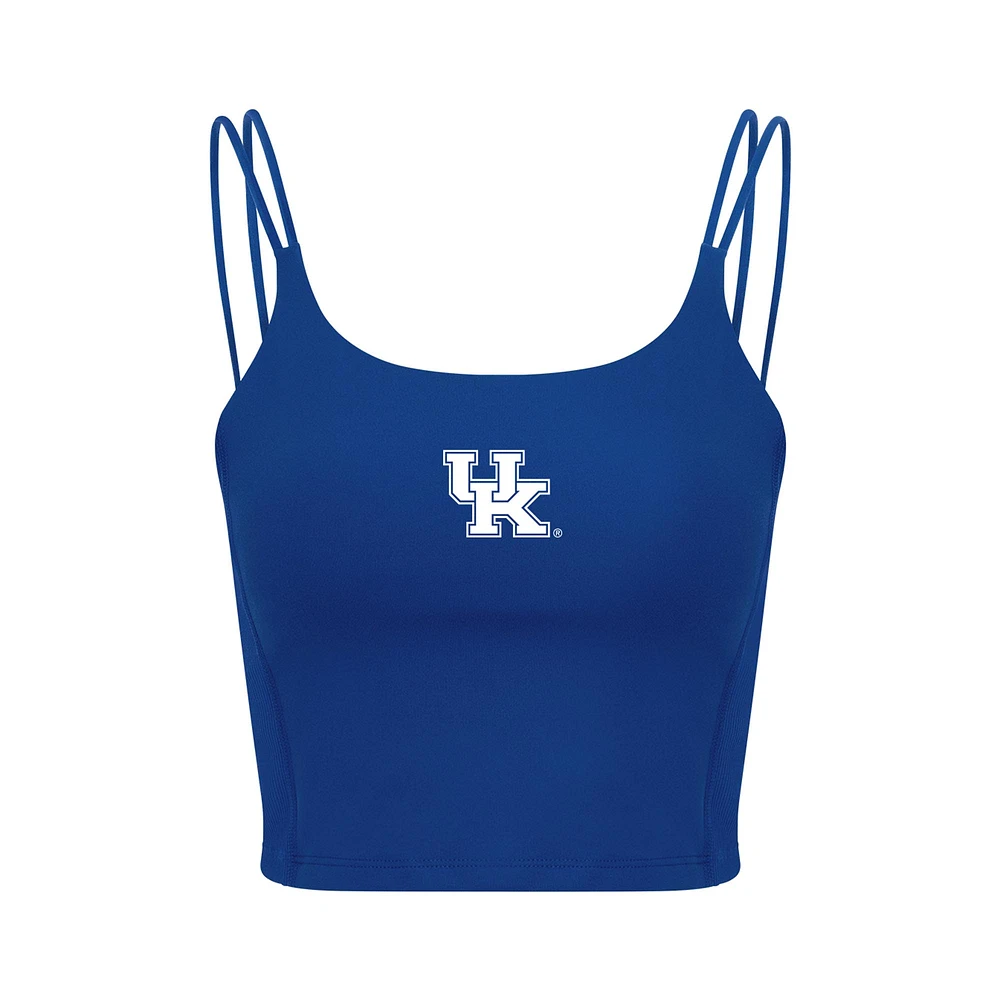 Women's KadyLuxe Royal Kentucky Wildcats Mixed Media Countess Cami Sports Bra