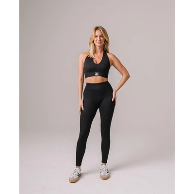 Women's KadyLuxe Black Ohio State Buckeyes Turkish Seamless Sports Bra & Legging Set