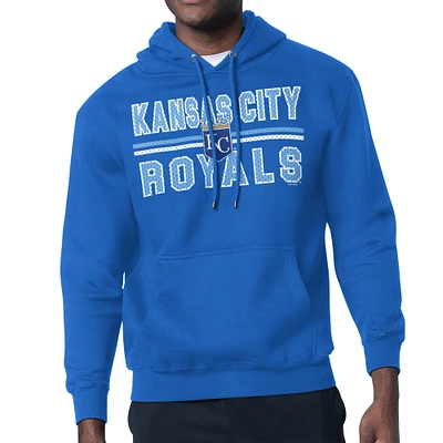 Men's Starter Royal Kansas City Royals Team Mesh Print Graphic Pullover Hoodie
