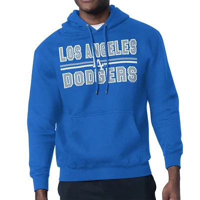 Men's Starter Royal Los Angeles Dodgers Team Mesh Print Graphic Pullover Hoodie