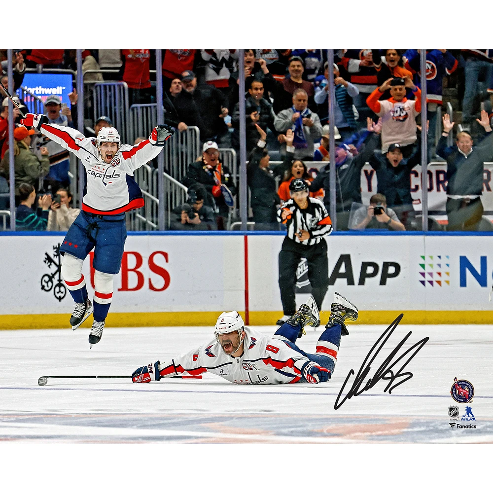 Alexander Ovechkin Washington Capitals Autographed 16" x 20" 895th Goal Celebration Photograph