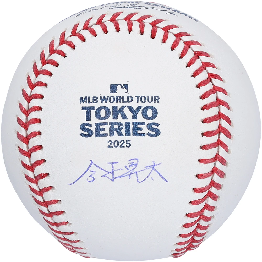 Shota Imanaga Chicago Cubs Autographed 2025 Tokyo Series Logo Baseball - Kanji Signature