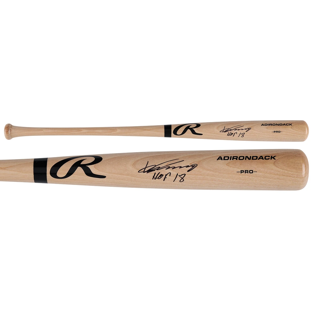 Vladimir Guerrero Los Angeles Angels Autographed Blonde Rawlings Pro Bat with "HOF 18" Inscription