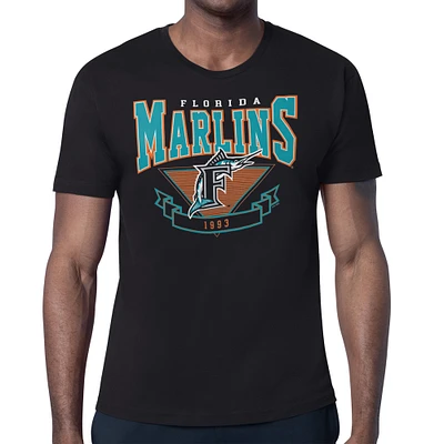 Men's Starter Black Florida Marlins ‘80s Inspired T-Shirt