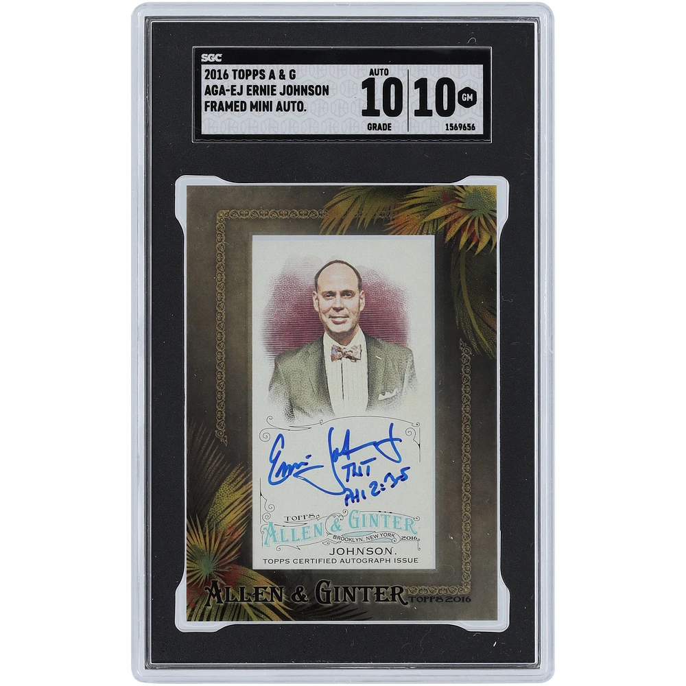 Ernie Johnson Autographed 2016 Topps Allen & Ginter Mini Framed #AGA-EJ SGC Authenticated 10/10 Card