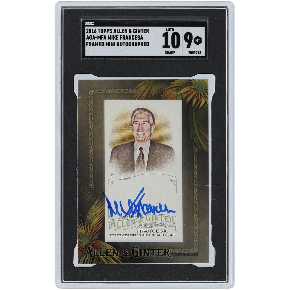 Mike Francesa Autographed 2016 Topps Allen & Ginter Mini Framed #AGA-MFA SGC Authenticated 9/10 Card