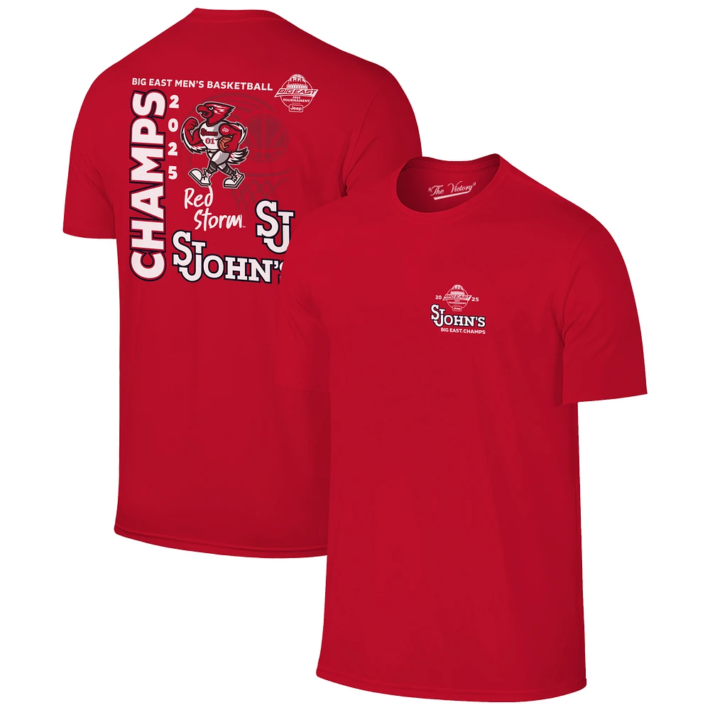 Men's The Victory Red St. John's Storm 2025 Big East Basketball Conference Tournament Champions T-Shirt