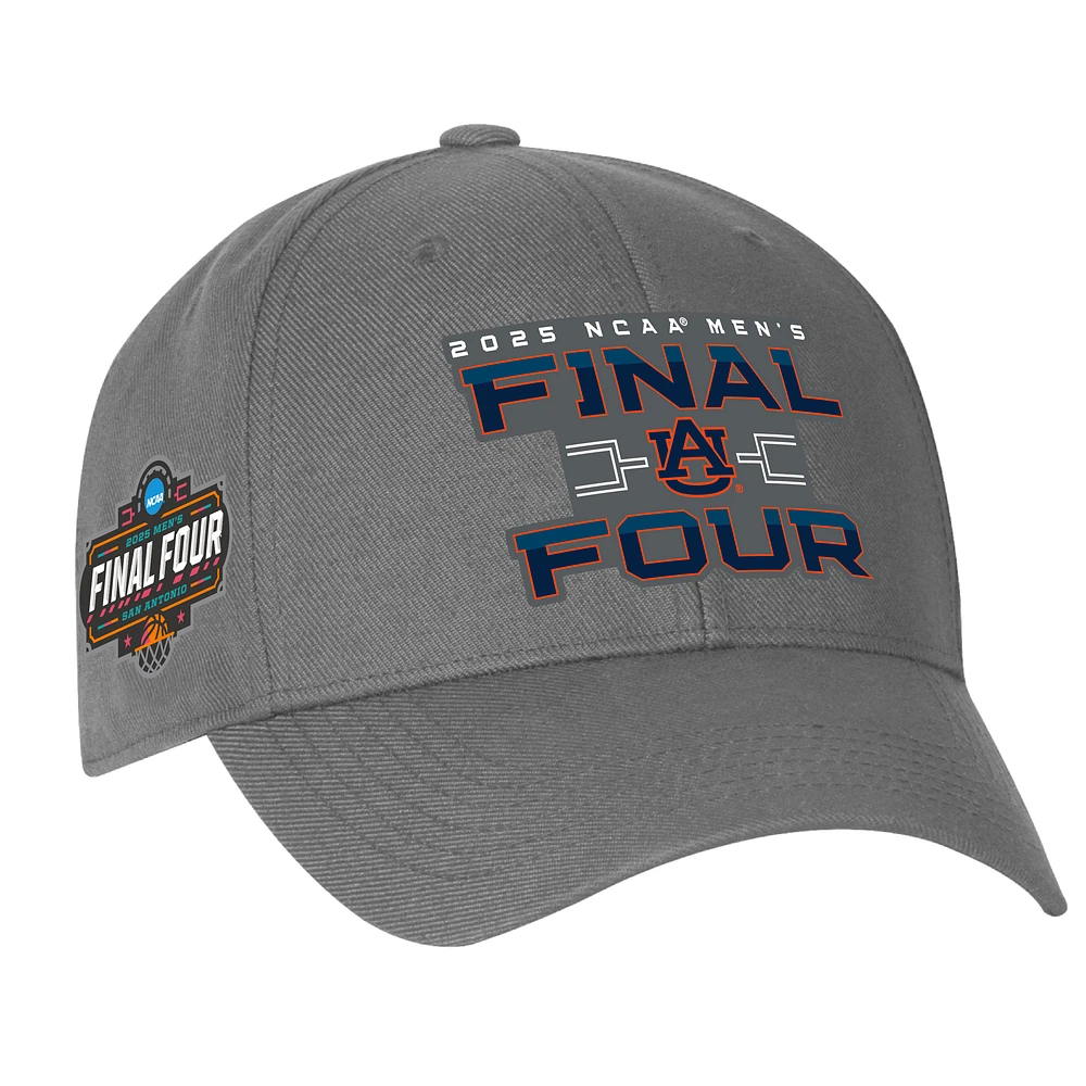 Men's Under Armour Graphite Auburn Tigers 2025 NCAA Men's Basketball Tournament March Madness Final Four Adjustable Hat