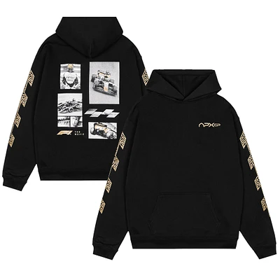 Men's Black Formula 1 The Movie Photo Collage Pullover Hoodie