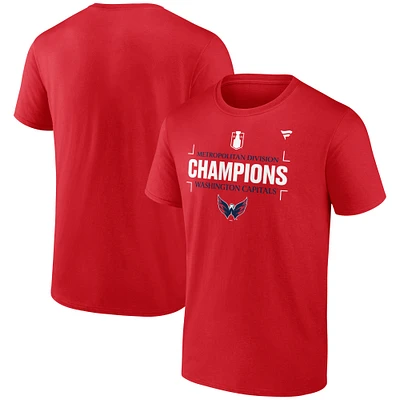 Men's Fanatics Red Washington Capitals 2025 Metropolitan Division Champions T-Shirt
