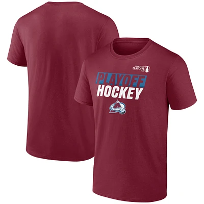 Men's Fanatics Burgundy Colorado Avalanche 2025 Stanley Cup Playoffs Breakout T-Shirt