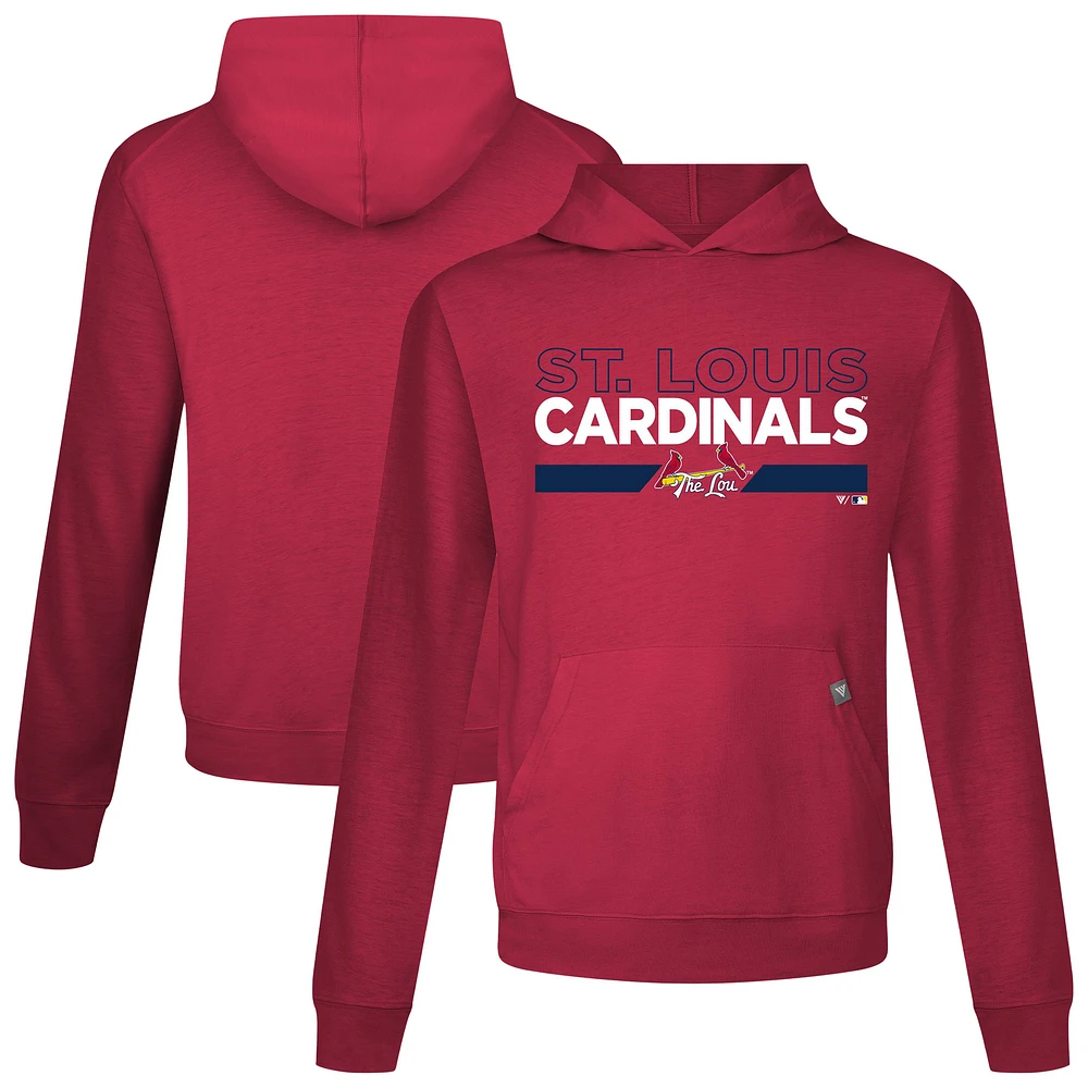 Men's Levelwear Red St. Louis Cardinals City Connect Relay No Hitter Pullover Hoodie