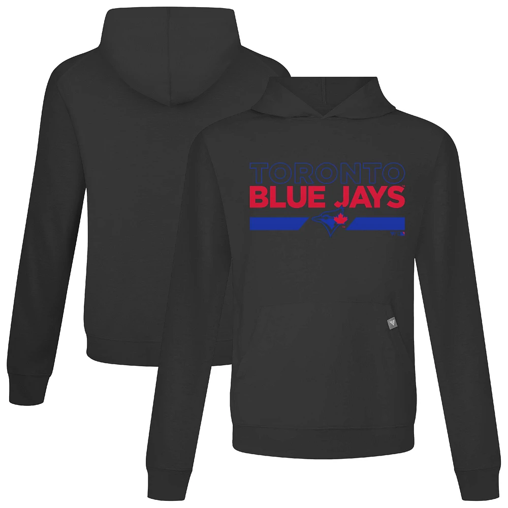 Men's Levelwear Black Toronto Blue Jays City Connect Relay No Hitter Pullover Hoodie