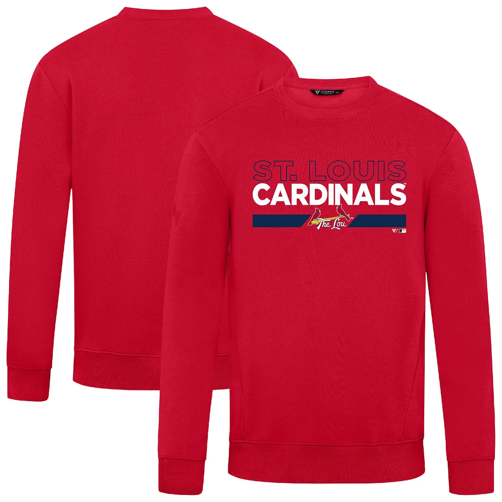 Men's Levelwear Red St. Louis Cardinals City Connect Zane No Hitter Pullover Sweatshirt