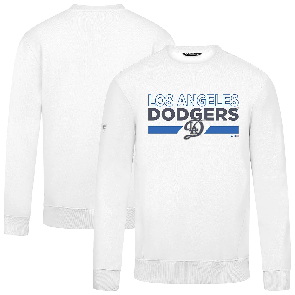 Men's Levelwear White Los Angeles Dodgers City Connect Zane No Hitter Pullover Sweatshirt