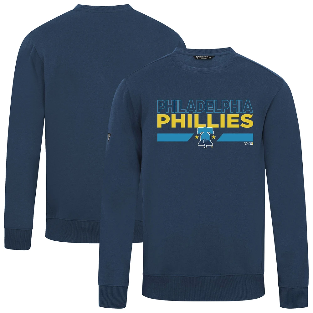 Men's Levelwear Navy Philadelphia Phillies City Connect Zane No Hitter Pullover Sweatshirt