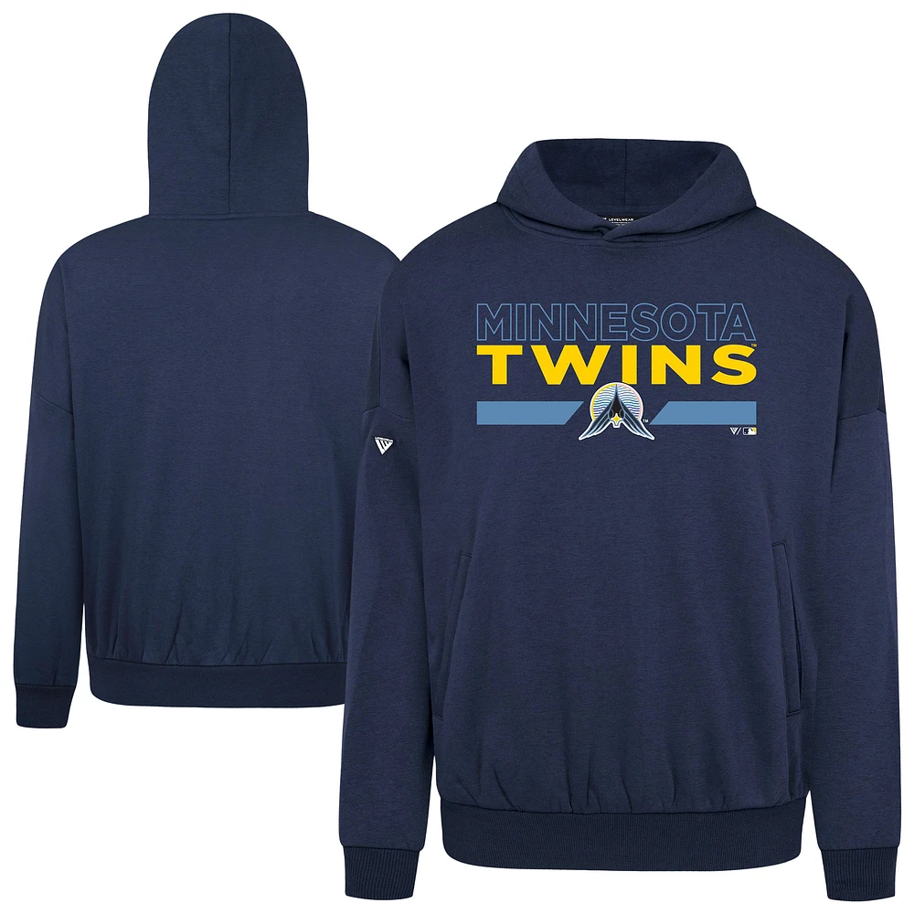 Men's Levelwear Navy Minnesota Twins City Connect Contact No Hitter Pullover Hoodie