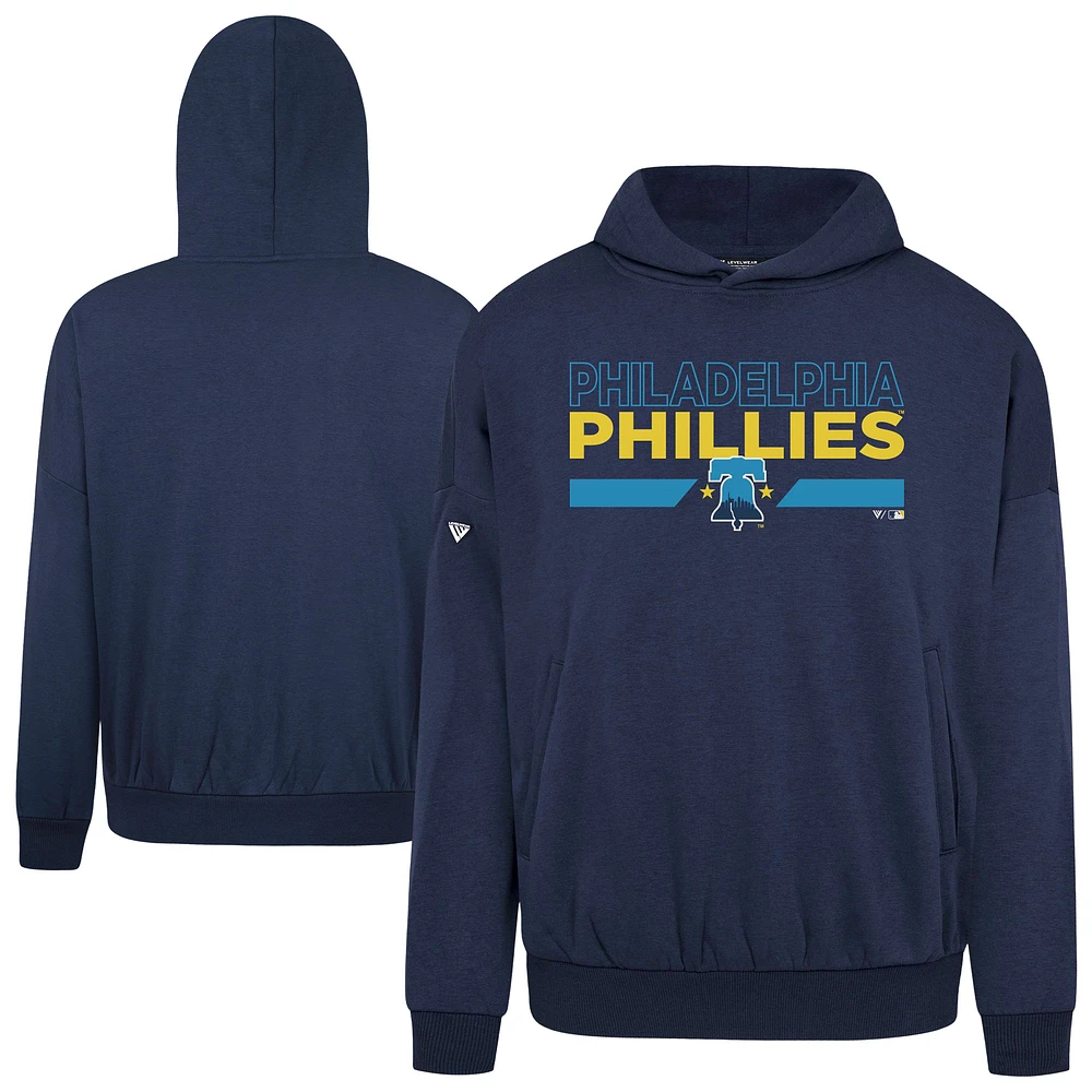 Men's Levelwear Navy Philadelphia Phillies City Connect Contact No Hitter Pullover Hoodie