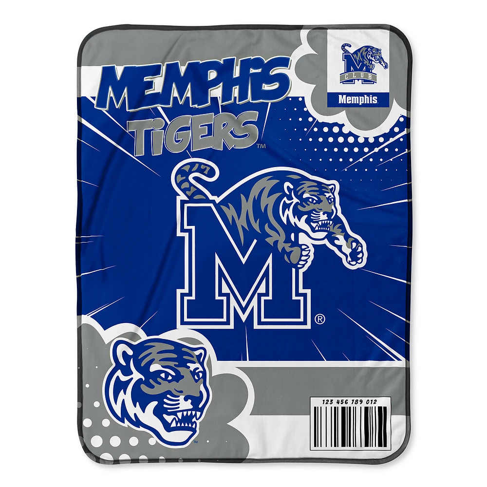 Chad & Jake Memphis Tigers 30" x 40" Comic Theme Baby Blanket
