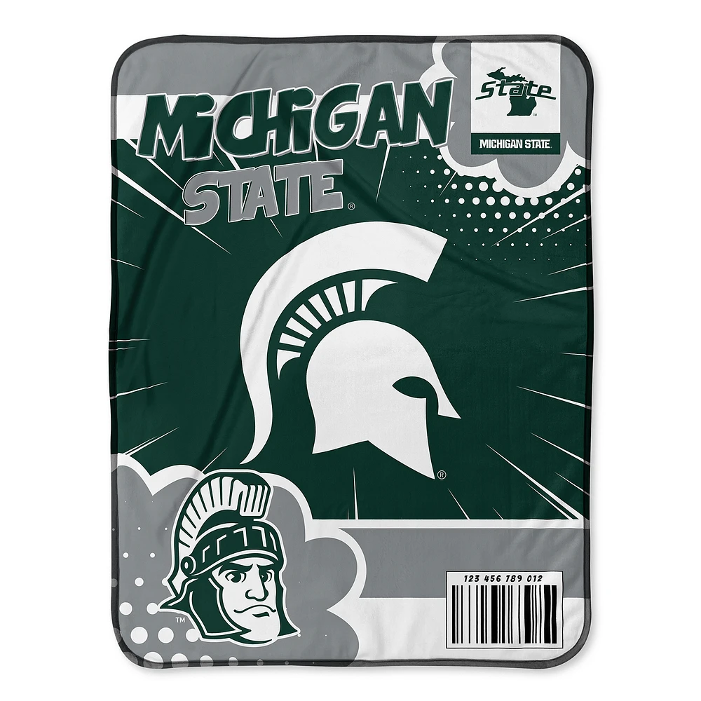 Chad & Jake Michigan State Spartans 30" x 40" Comic Theme Baby Blanket