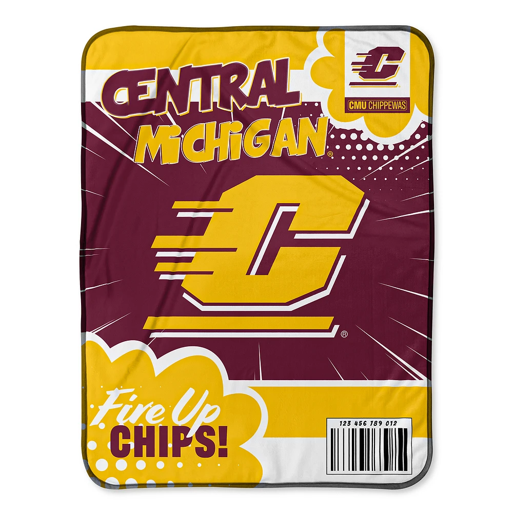 Chad & Jake Central Michigan Chippewas 30" x 40" Comic Theme Baby Blanket
