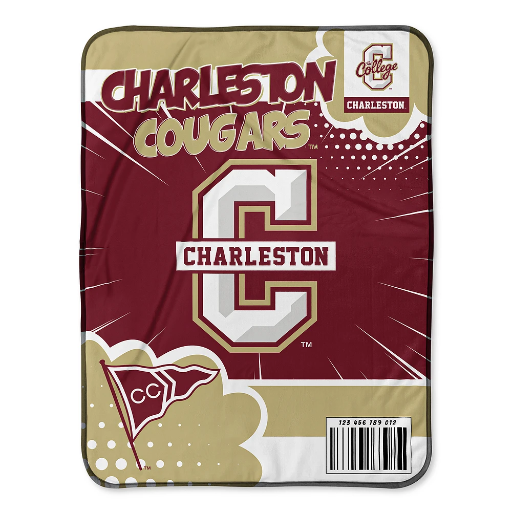 Chad & Jake Charleston Cougars 30" x 40" Comic Theme Baby Blanket