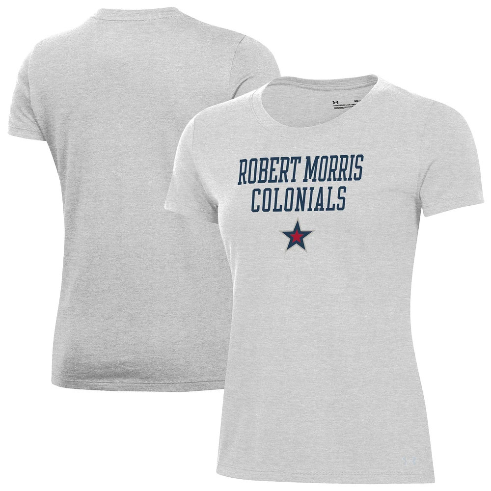 Women's Under Armour Gray Robert Morris Colonials Performance T-Shirt