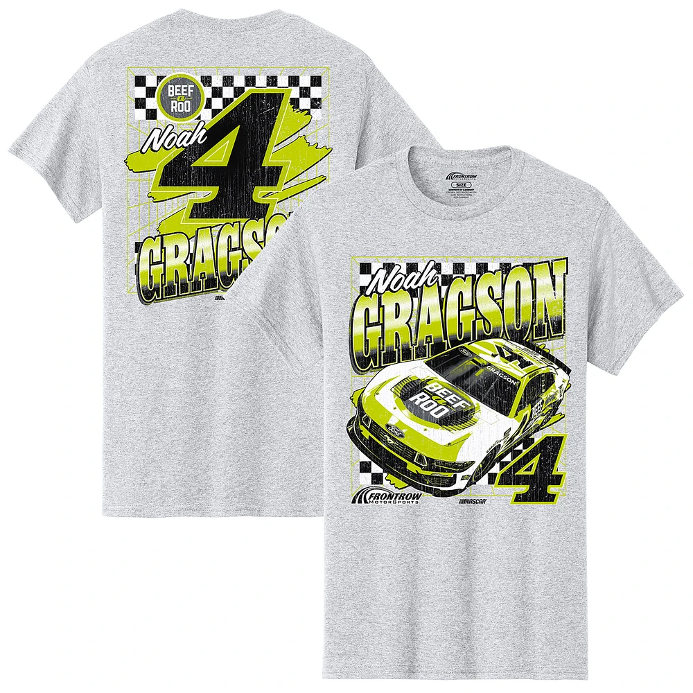 Men's Heather Gray Noah Gragson Beef-A-Roo Car T-Shirt