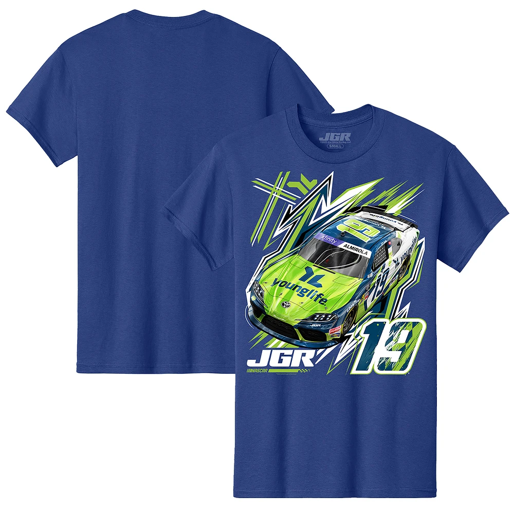 Men's Joe Gibbs Racing Team Collection Blue Aric Almirola YoungLife Car T-Shirt