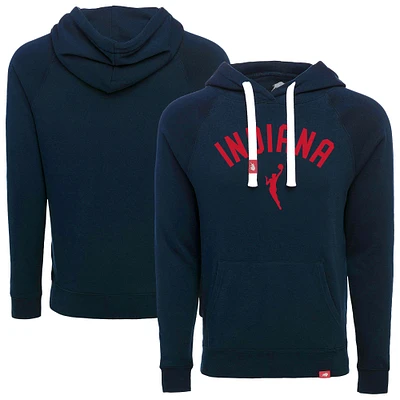 Unisex Sportiqe Navy Indiana Fever Olsen Tri-Blend Pullover Hoodie