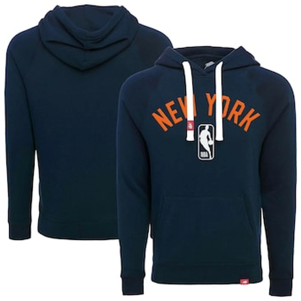 Unisex Sportiqe Navy New York Knicks Olsen Tri-Blend Pullover Hoodie