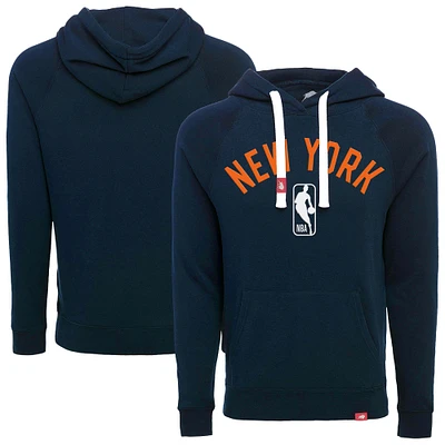 Unisex Sportiqe Navy New York Knicks Olsen Tri-Blend Pullover Hoodie
