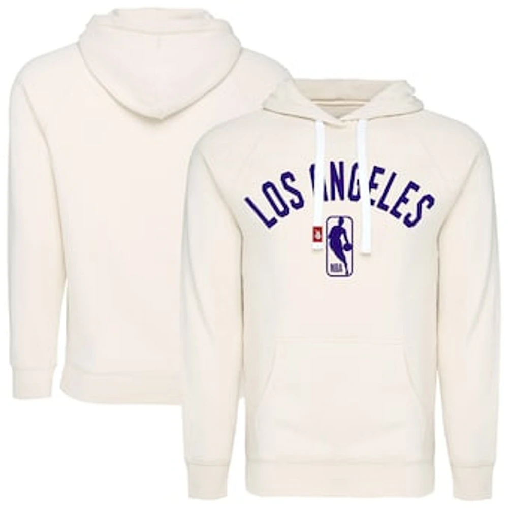 Unisex Sportiqe Cream Los Angeles Lakers Olsen Tri-Blend Pullover Hoodie
