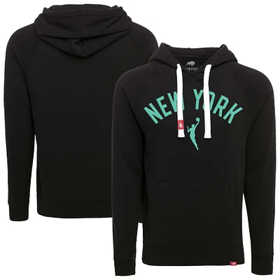 Unisex Sportiqe Heather Black New York Liberty Olsen Tri-Blend Pullover Hoodie