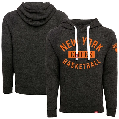 Unisex Sportiqe Black New York Knicks Olsen Tri-Blend Pullover Hoodie