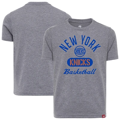 Youth Sportiqe Gray New York Knicks Comfy Tri-Blend T-Shirt
