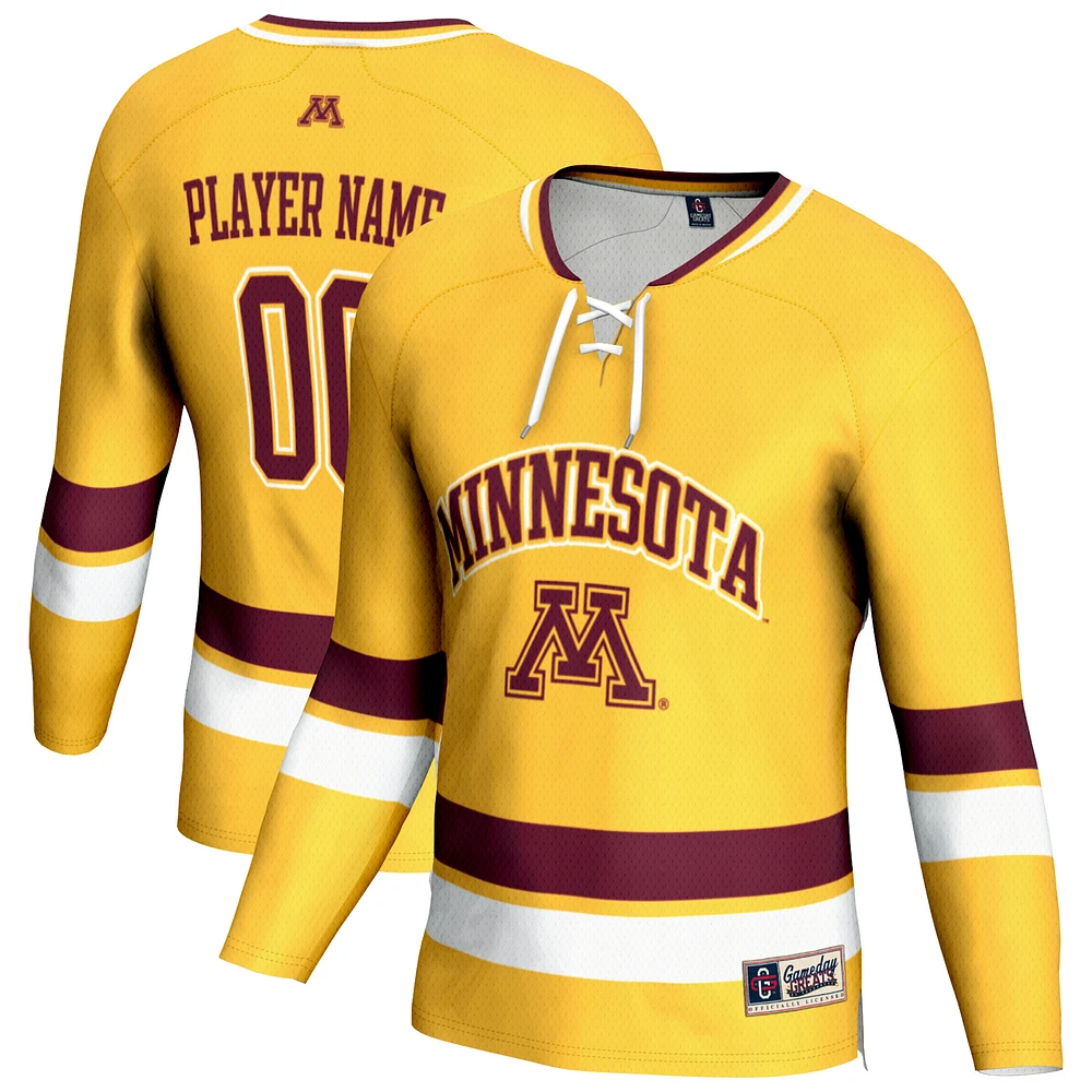 Unisex GameDay Greats Gold Minnesota Golden Gophers NIL Pick-A-Player Men's Hockey Lightweight Jersey